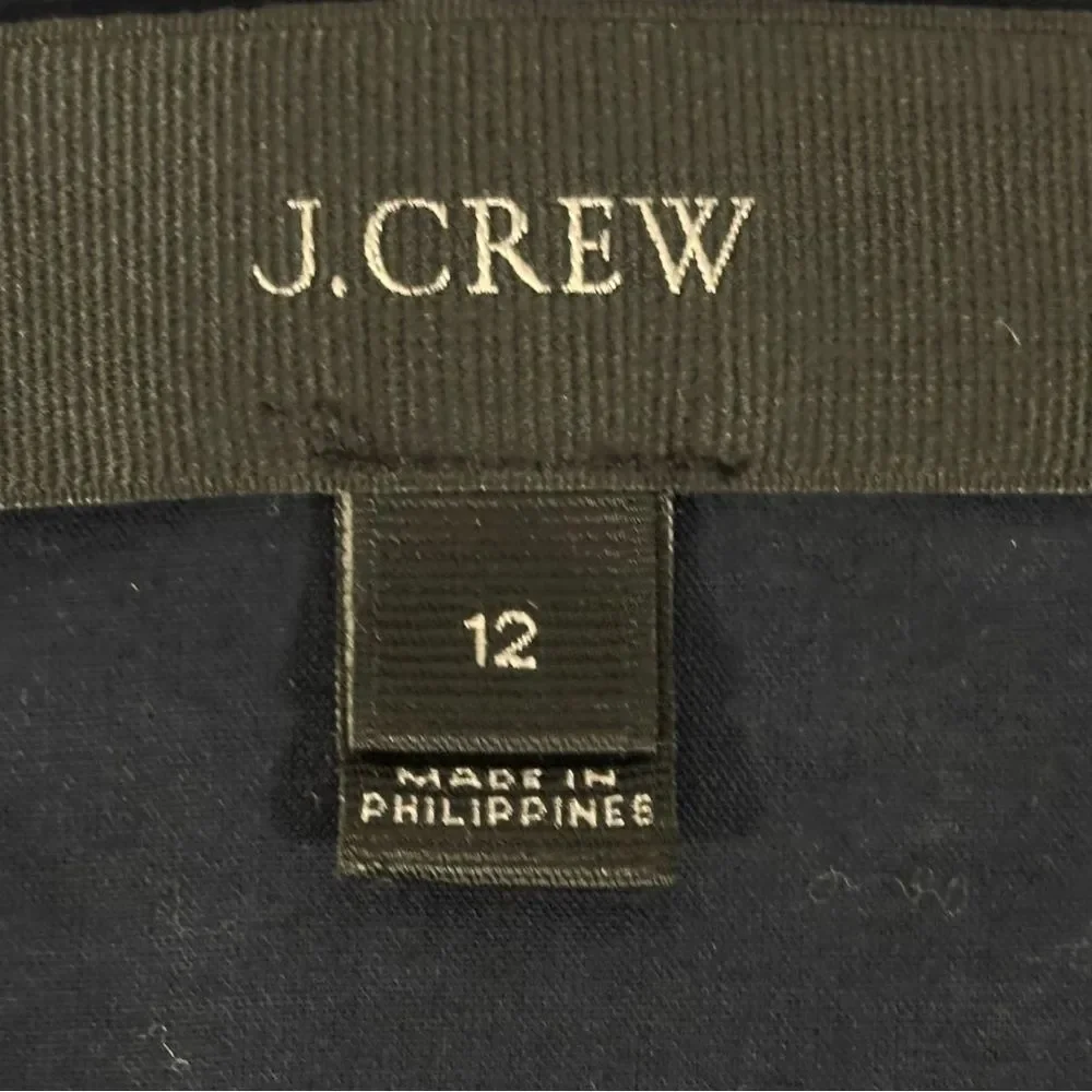 J Crew Black Classic Preppy Career Cotton Linen Blend One Button Boxy Blazer 12